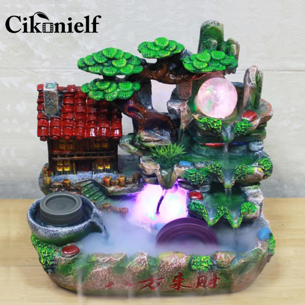 Настольный Электрический фонтан Светодиодный настольный для украшения