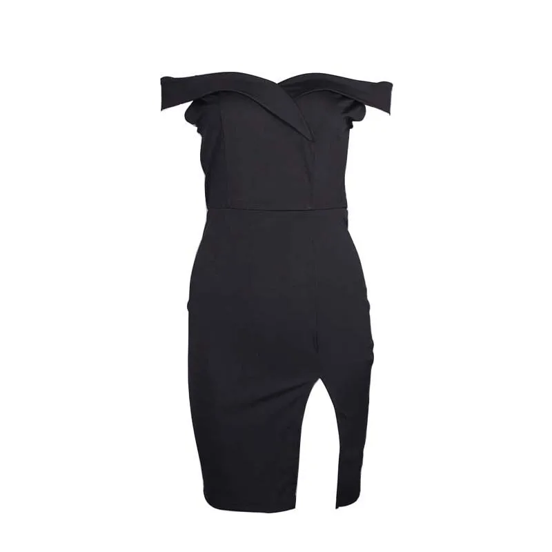 Летнее сексуальное женское платье без рукавов с открытыми плечами облегающее