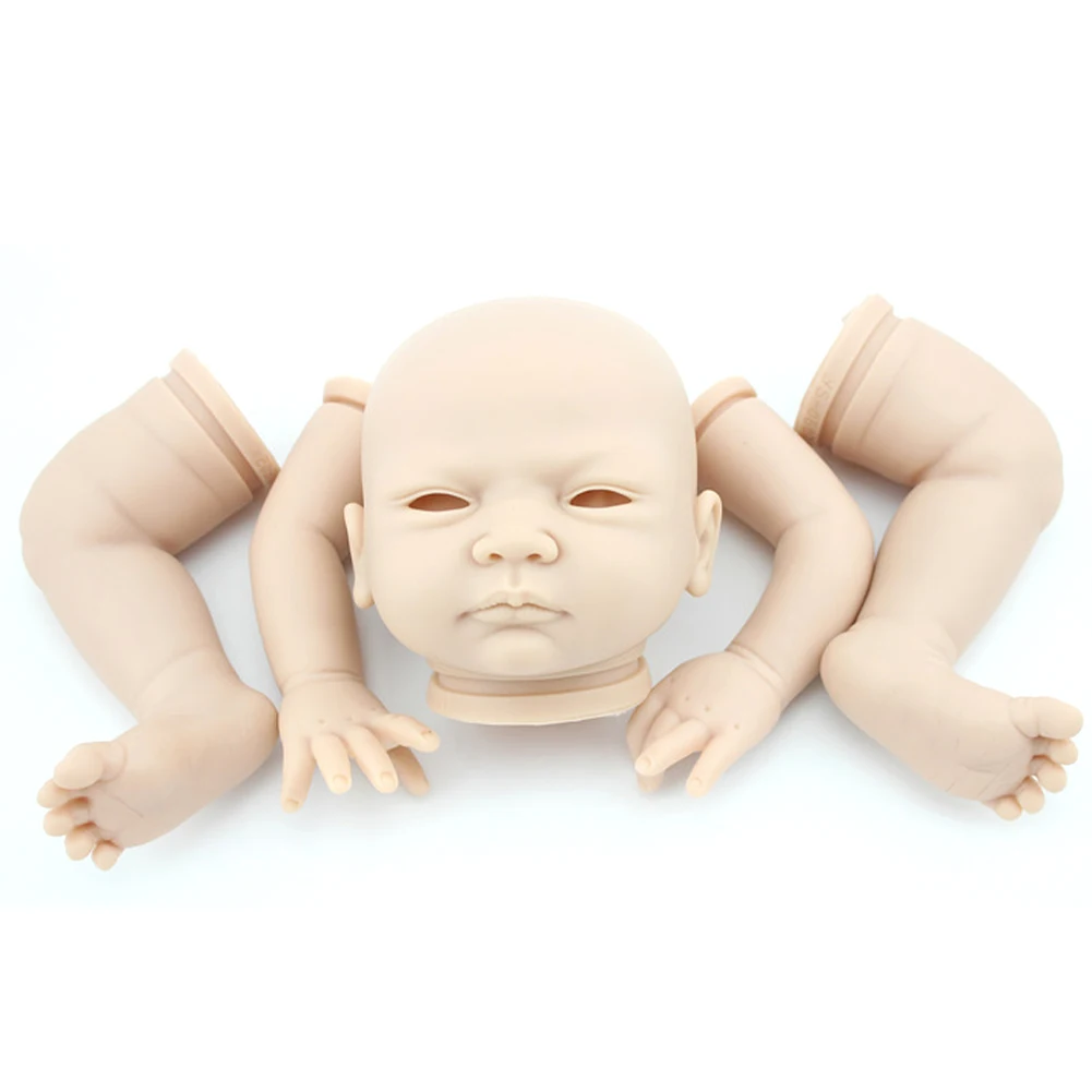 

22inch DIY Lifelike Toy Non Toxic Soft Silicone Head Simulation Mold Gift Children Playmates Full Limbs Reborn Doll Kit Cute