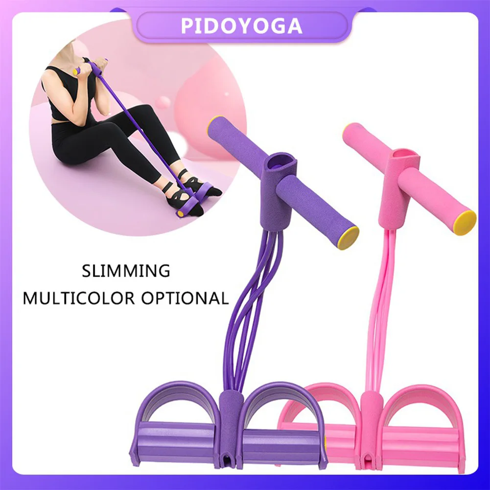 

4 Tube Fitness Resistance Bands Exercise Equipment Elastic Fitness Resistance Bands Women Men Sit Up Pull Ropes Yoga Equipment