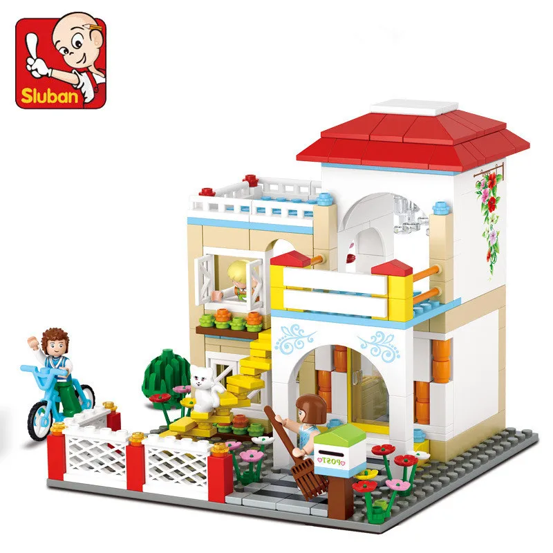 380 шт. подруг милый дом мечты покупок серии замок строительных блоков в форме