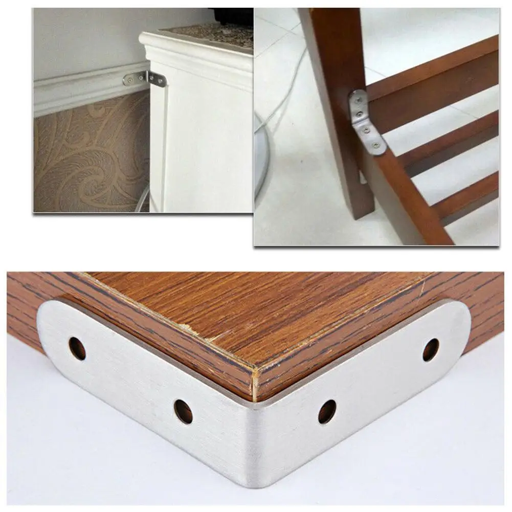 

1pcs Steel Corner 90 Degree Right Angle Fastening Angle Iron Steel Plugs L Corner Load-bearing Bracket V8J1