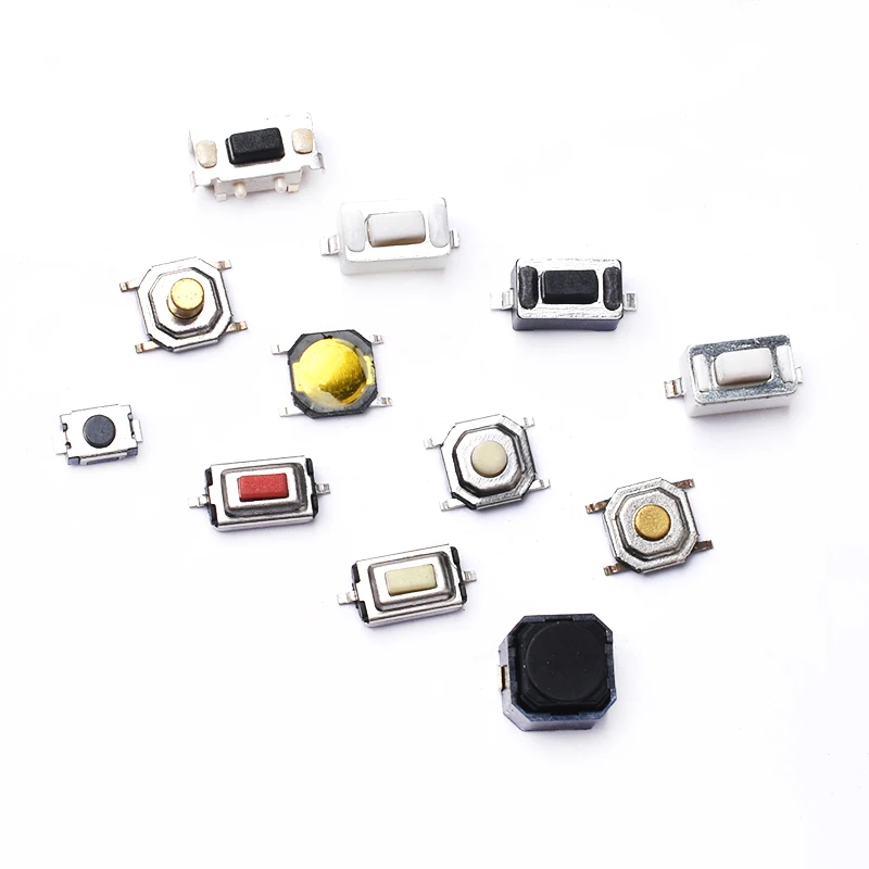 

50PCS Tact Switch Silicone Button Micro Switch 3*4*2mm 3x6x4.3mm 2Pin 3x6x2.5mm 4*4*1.5mm SMD 4 Feet