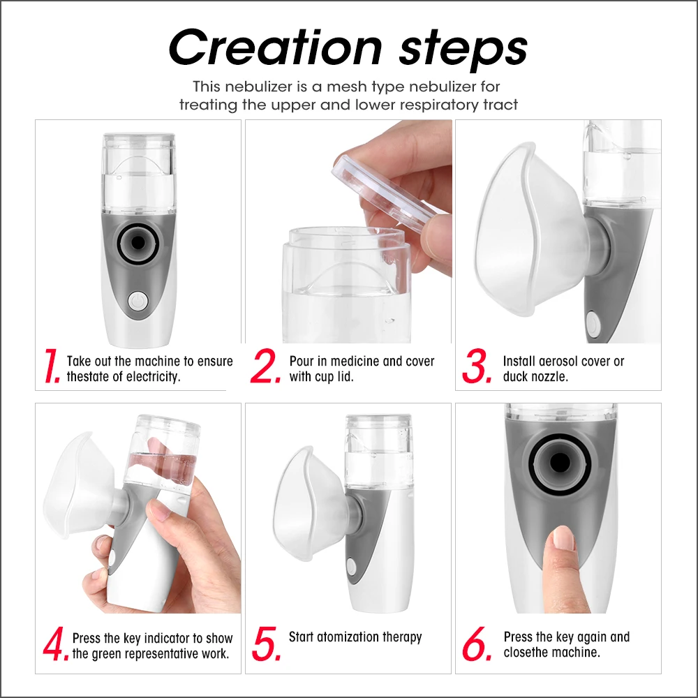 RZ здравоохранения сетка ингалятор ручной Портативный для детей и взрослых астмы