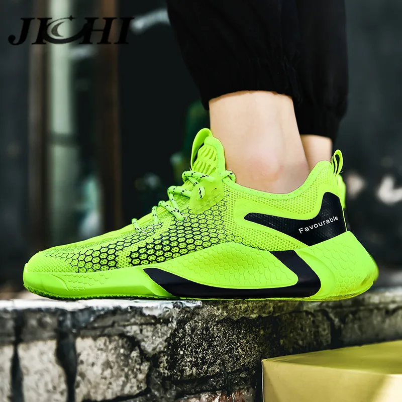 JICHI Comfortable Men's Sneaker Breathable Casual Sneakers for Men Light Lace-Up Shoes Fashion Design Zapatillas Hombre |