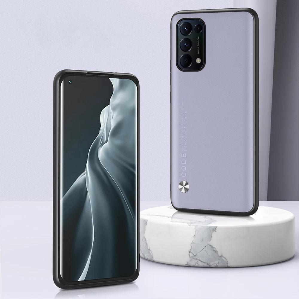 luxury leather phone case for oppo reno 5 pro plus find x2 x3 pro lite neo k7x realme 7 8 5g gt neo q2 q3 x7 pro ultra v5 cover free global shipping