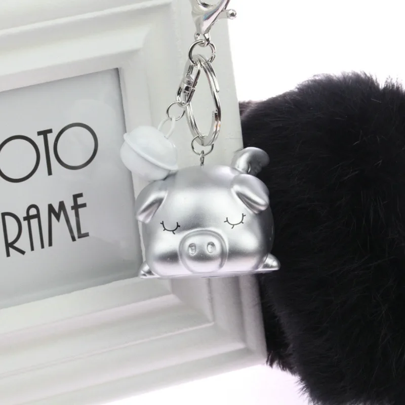 Поросенок &quotСчастливчик&quot Золотая Серебряная цепочка для ключей маленький