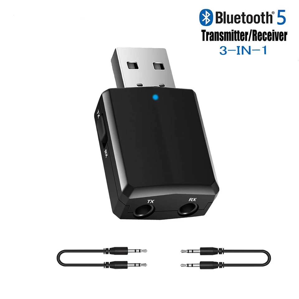 Electop USB Bluetooth 5,0 передатчик приемник 3 в 1 адаптер EDR Dongle 3,5 мм AUX для ТВ наушники для ПК домашний стерео Автозвук