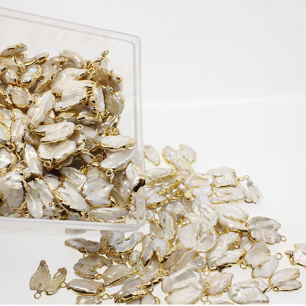 Подвеска из натурального пресноводного жемчуга неправильной формы ювелирное