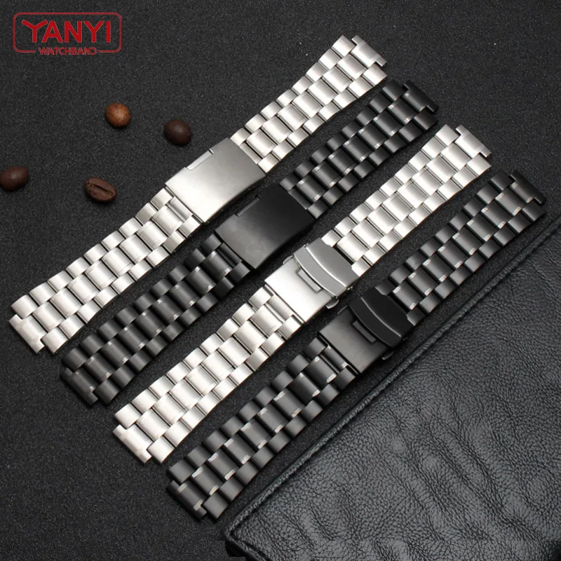Solid Stainless Steel Watchband for timex T2N720 T2N721 T2N739 TW2R55500 watch strap men‘s Bracelet 24*16mm watch band metal