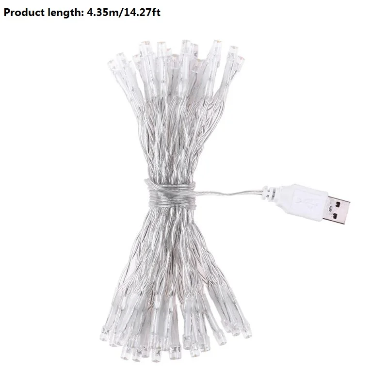 

Curtain Light String 4.35m 40LED USB Icicle Light for Festival Xmas Home Wedding Energy Saving Evening Additional Decoration