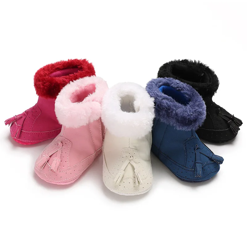 Зимние ботинки для девочек зимние принцессы обувь начинающих ходить с мягкой