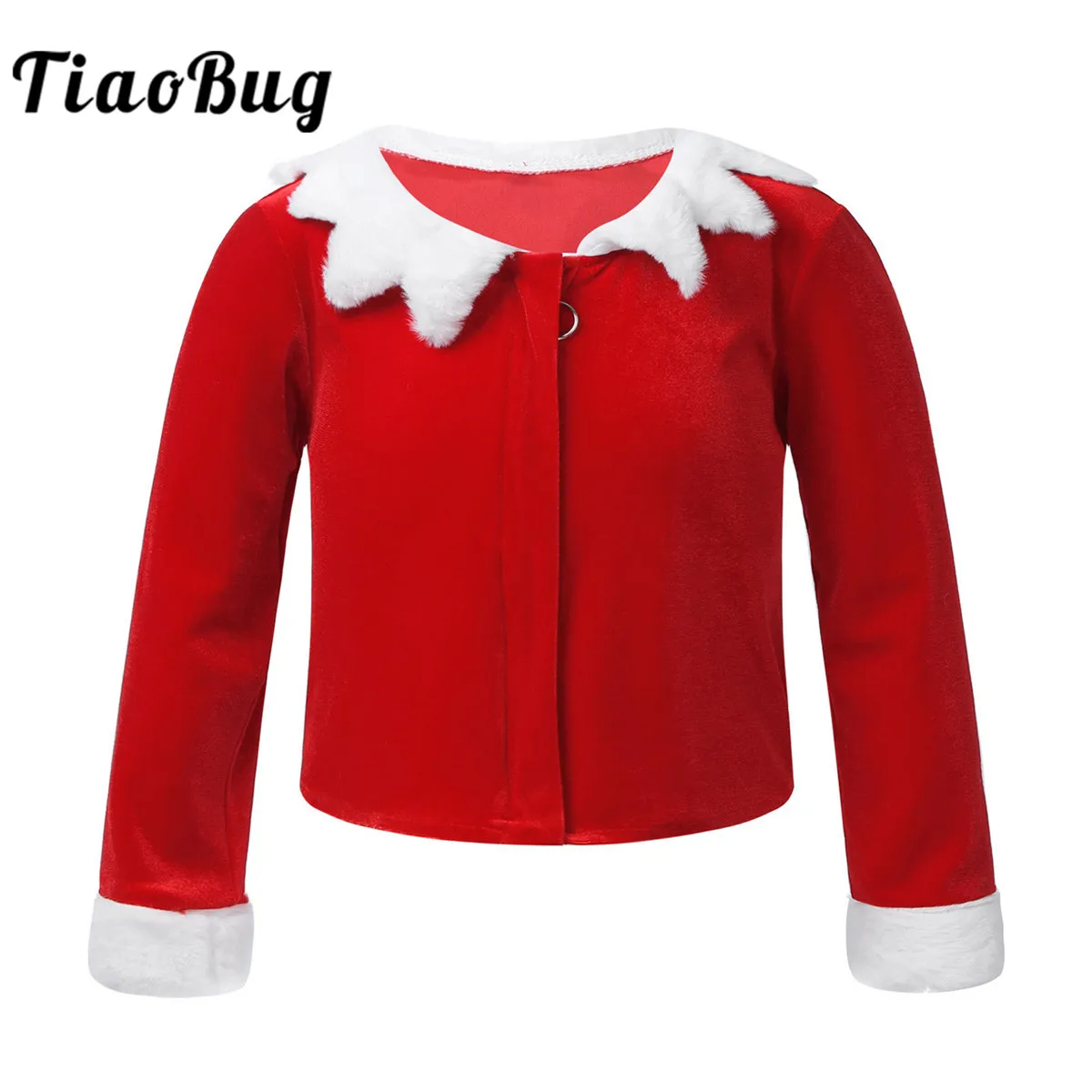 Вельветовой ткани для девочек рождественское пальто детская одежда с круглым