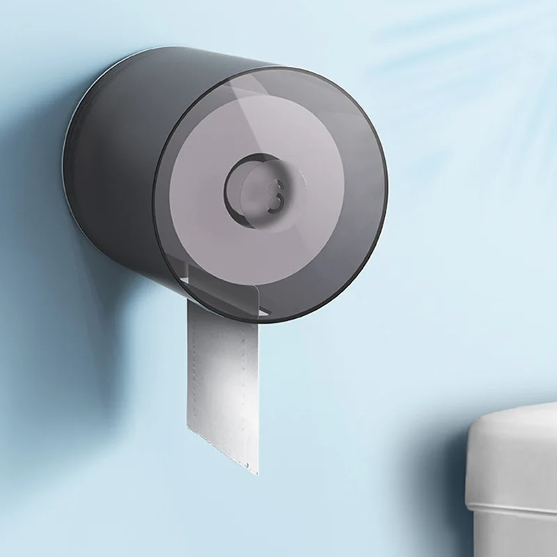 

Прозрачная туба для туалетной бумаги, матовый контейнер для туалетной бумаги, без перфорации, настенное водонепроницаемое хранилище для ва...