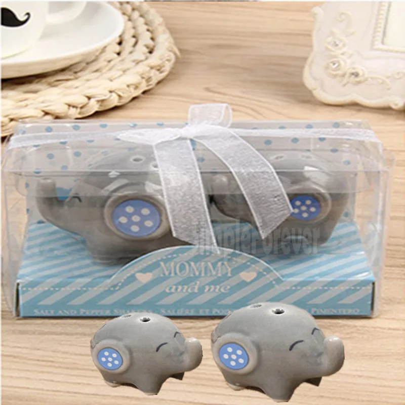 60 шт./лот 30 комплектов Baby Shower Mommy and Me маленький арахис слон керамическая соль и