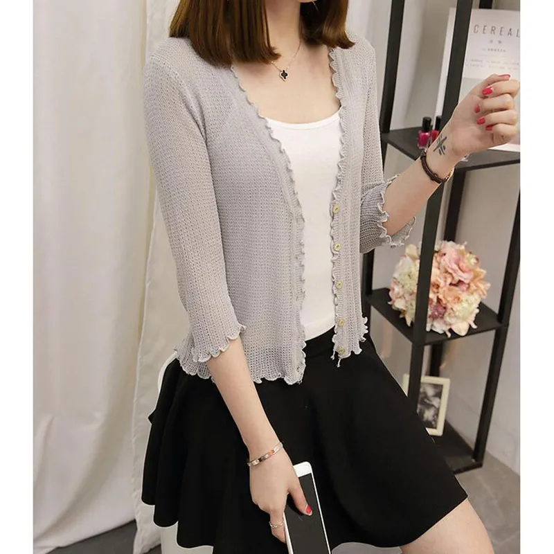 Женское тонкое пальто короткая шелковая трикотажная куртка из искусственного