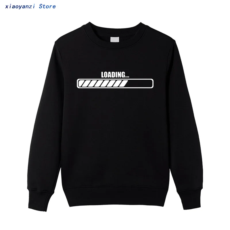 

Laptop Game Gamer Loading Print Men Round Collar sweatshirts Streetwear Geek Cotton pullovers Casual clothing hoodies