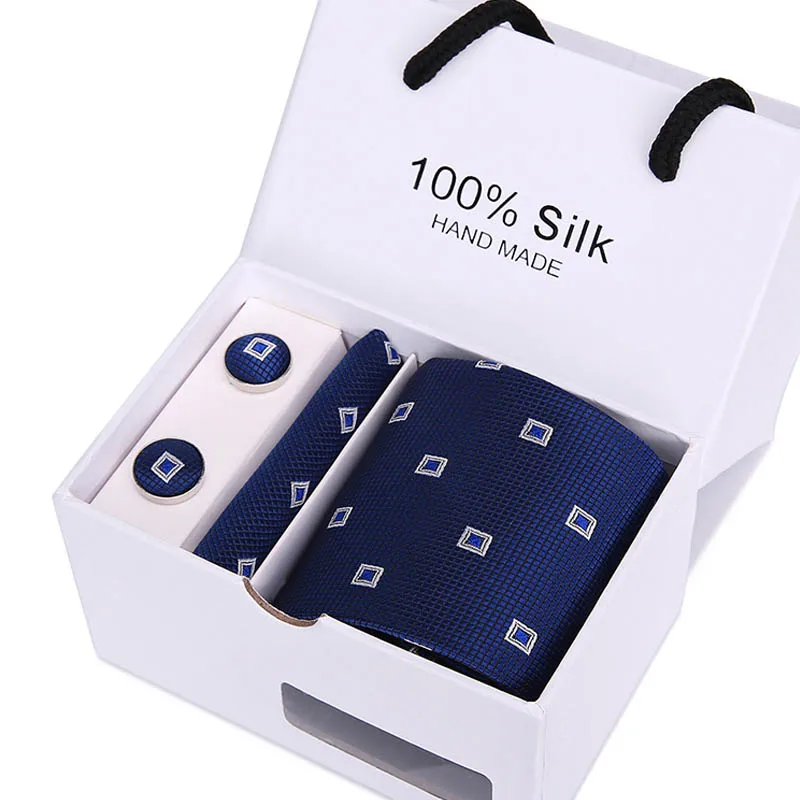 

Мода 7,5 см широкий галстук комплекты мужской галстук платками запонки 40 цветов полиэфирный шелк ручной работы Галстуки брендовый мужской г...