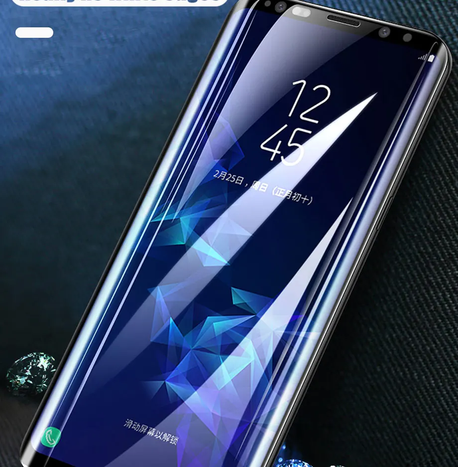 500D полностью изогнутое закаленное стекло для samsung Galaxy S9 S8 Plus Note 9 8 Защитная пленка для экрана на samsung S7 S6 Edge S9