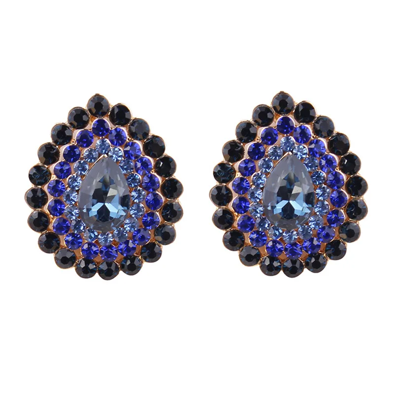 Женские Геометрические серьги-гвоздики LUBOV золотистые прямоугольные серьги со