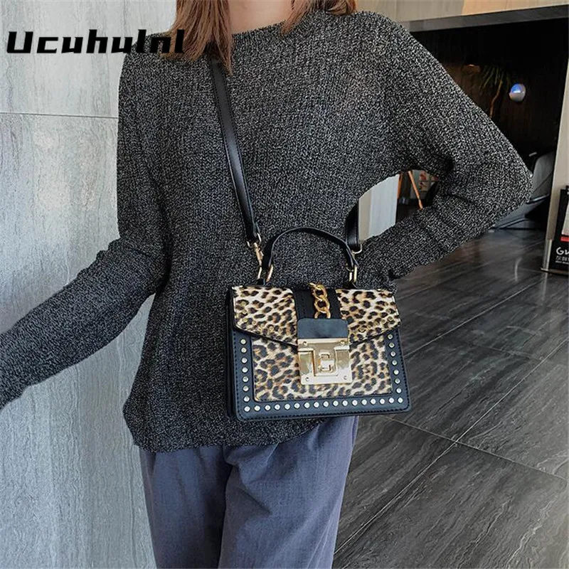 

Ucuhulnl Crossbody Bags for Women with Zipper Decoration Ladies Chain Handbags and Purses Patent Leather Small Shoulder Bag