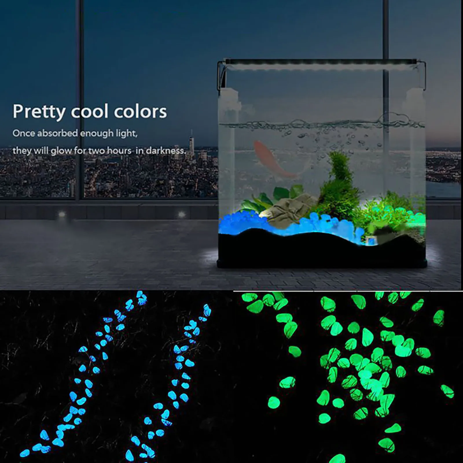10 шт./упак. украшение для сада светящиеся камни в темноте искусственное аквариума