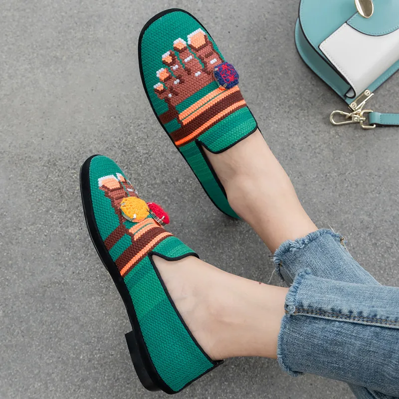 2020 новые Лоферы без застежки обувь с пятью пальцами тонкие туфли плетеными