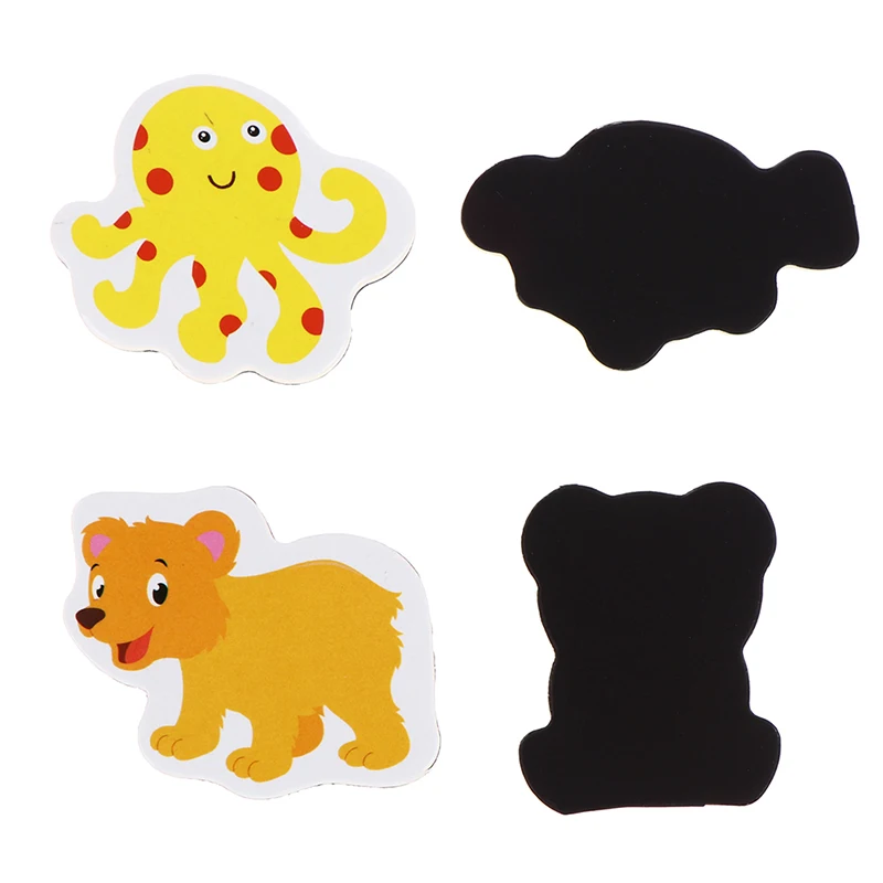 12Pcs Mix Ocean Animals Wooden Fridge Magnet Creative Cartoon 3D Stickers Toys | Дом и сад