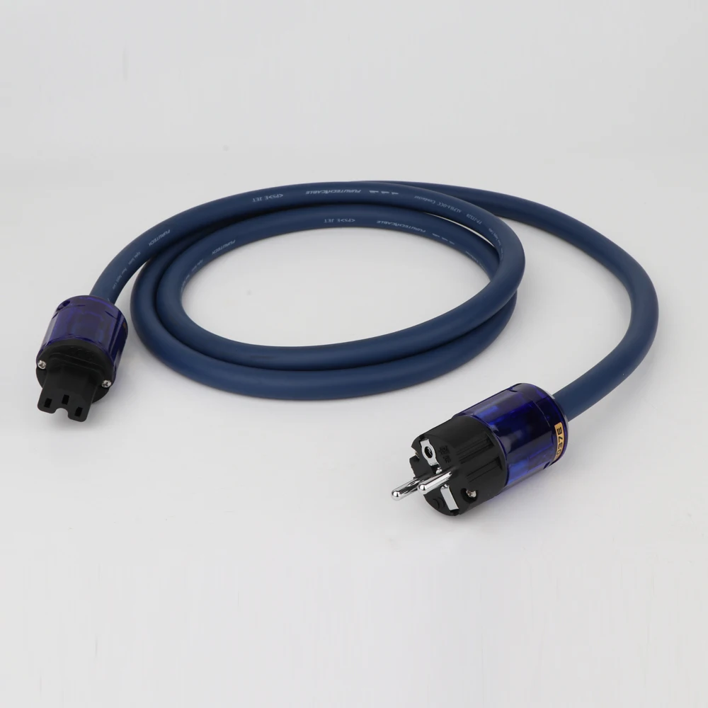 

Hi End OCC Audio AC Mains Power Cable Cord Hifi Audio EU/ US Rhodium Plated Power Plug Cable