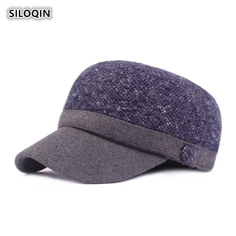 Новая женская зимняя шапка SILOQIN Толстая сохраняющая тепло военная Снэпбэк Модная
