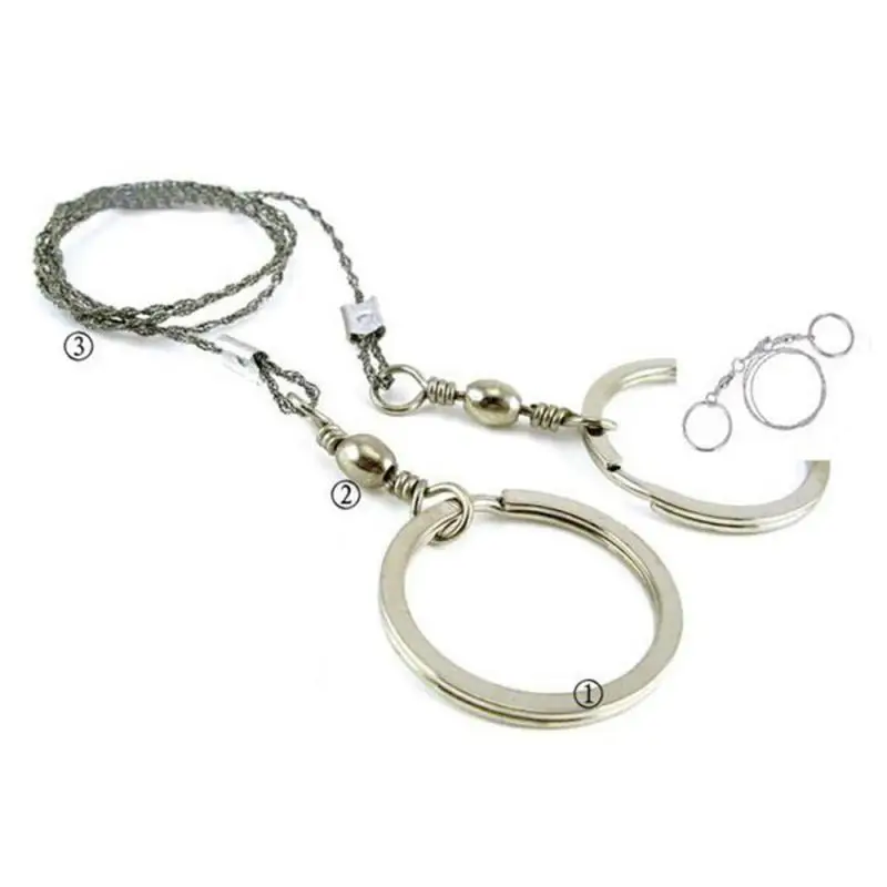 

New Portable Stainless Wire Saw Outdoor Tool High Strength Steel Wire Saw Scroll String Saws For Hunting Adventure Camping Saws