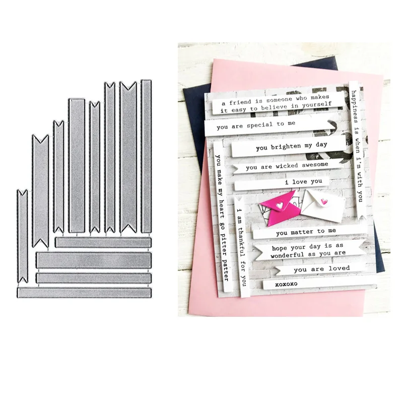 Dialog Box баннер границы металлические режущие штампы трафареты для DIY скрапбукинга