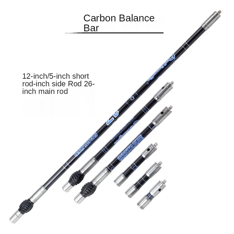 

Bow and arrow equipment accessories Carbon balance bar 10 inch side bar Counterweight carbon cloth with shock-absorbing ball
