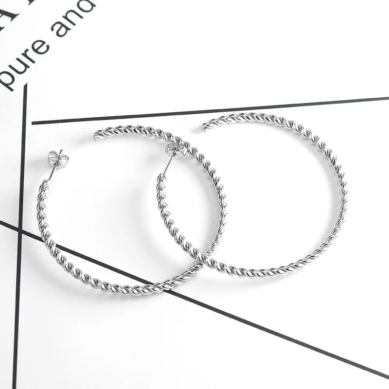 Серьги-кольца женские из нержавеющей стали в минималистическом стиле | Украшения