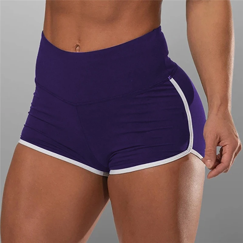 

Women Sports Shorts Ladies Casual Elastic Waist Shorts for Female Women Summer Candy Color Anti Emptied Skinny Shorts