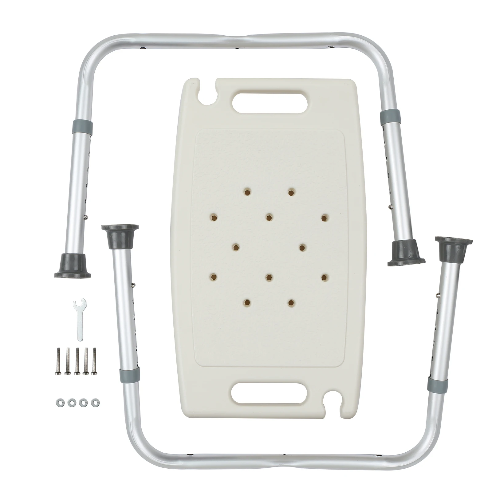 

Aid Seat Bathroom and shower chair Without Back Chair Height Adjustable Non Slip Toilet Seat Disabled Home Adult Elderly Kids
