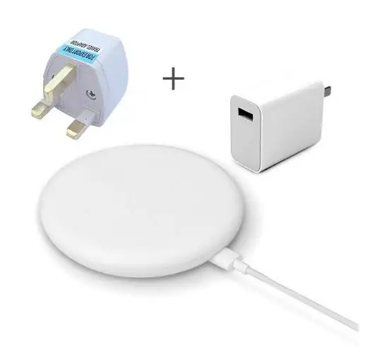 Оригинальное Беспроводное зарядное устройство Xiao mi 20W Max для mi 9(20 W) mi X 2 S/3(10 W) совместимый мобильный телефон Qi EPP(5 W) многоразовый безопасный - Color: add UK adapter