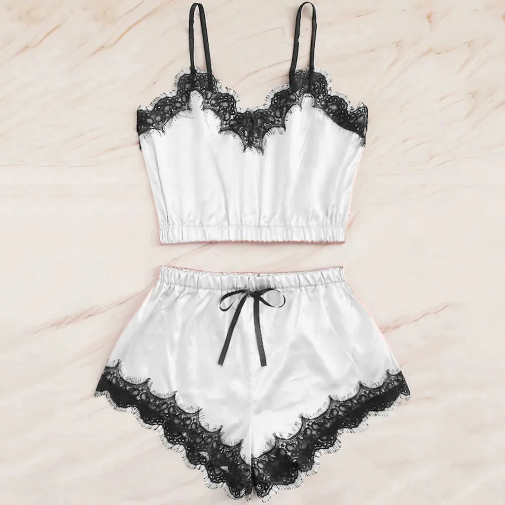 Женская одежда для сна атласная ночная рубашка без рукавов на бретельках с