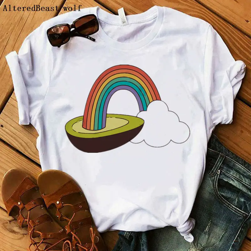 Модные футболки с принтом авокадо и яйцо для женщин друзей забавная футболка