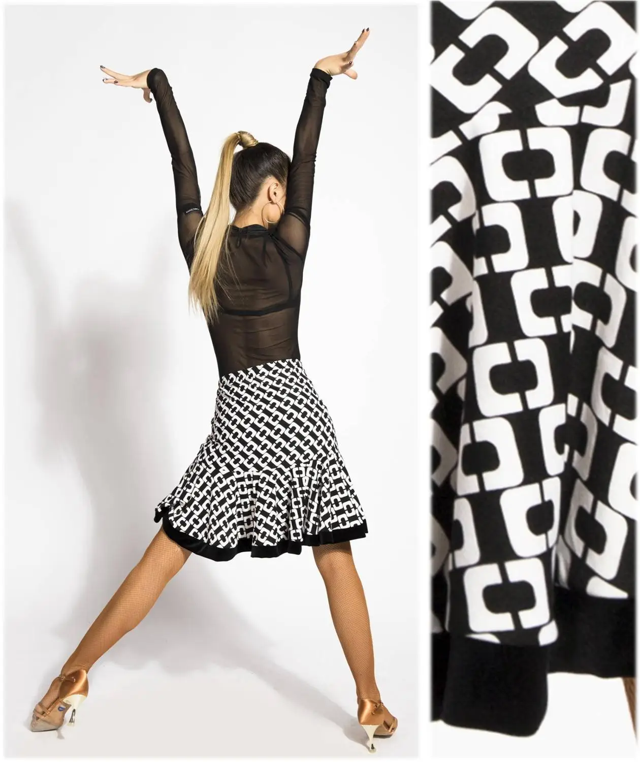 G2047 костюмы для латинских бальных танцев профессиональная юбка моделирования с