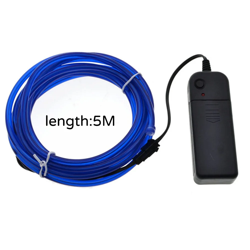 

1pc Car LED Wire Cold Light Glow Interior Flexible Atmosphere Decor Lamp New