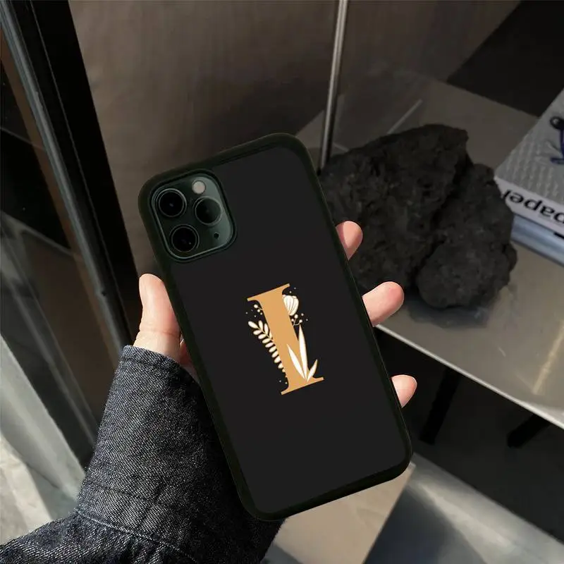 

Golden letters black PCz&TPU Phone Cases for iphone 6s 7 8 plus xr xs max 11 12 pro max mini funds cover