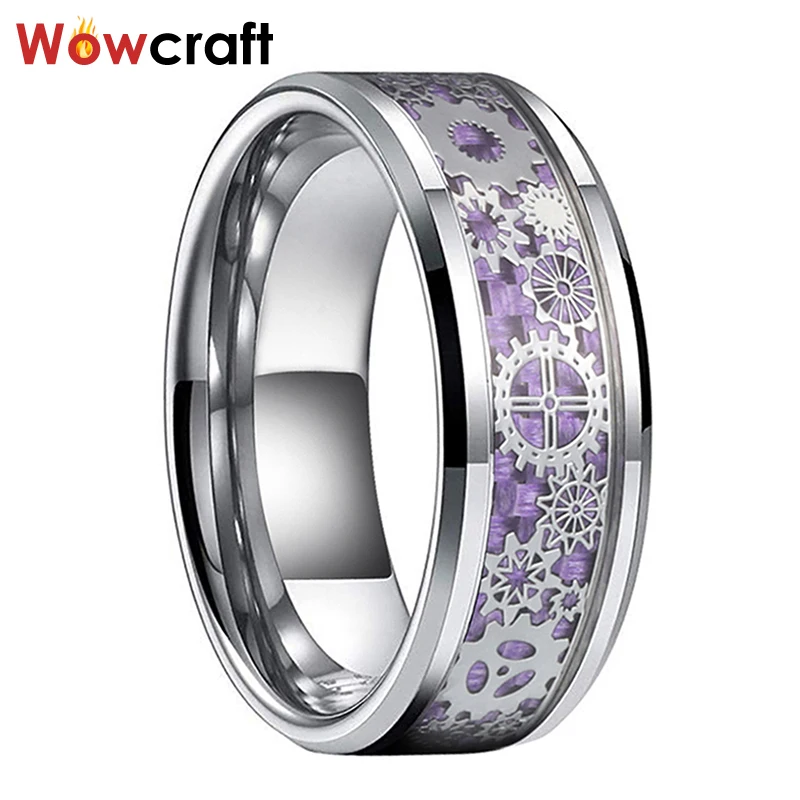 Светильник фиолетовый Вольфрам обручальные кольца 8 мм для Для мужчин женщин