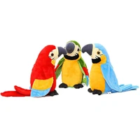 can learn to talk electric parrot plush toys cute speaking record repeats waving wings bird stuffed plush toy for kids gifts