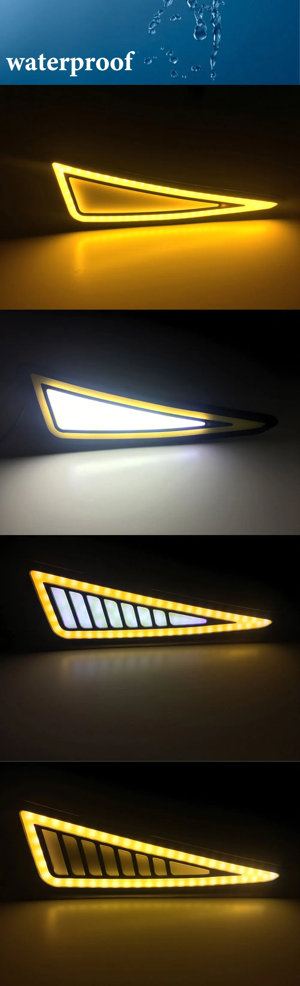 LYMOYO 2 шт. drl Дневной ходовой светильник eagle eye cob Светодиодные Автомобильные лампы белого цвета с желтым поворотом автомобильный сигнальный согревающий светильник автомобильный Стайлинг 12 В