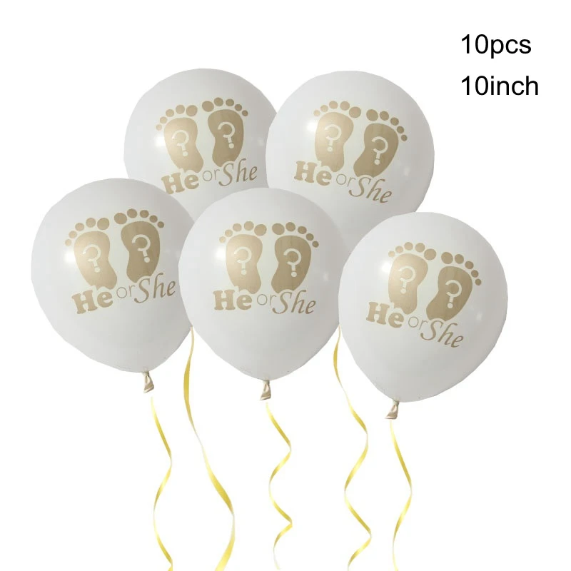 10pcs He or She 1 комплект, Детская душевая кабина для мальчиков и девочек, реквизит для фотосъемки, украшение, Детская фотобудка с изображением пола, вечерние принадлежности для первого мероприятия - Цвет: 10pcs He or She