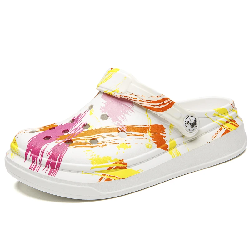 Сандалии унисекс из ЭВА легкие пляжные туфли плоская подошва клоги зеленые