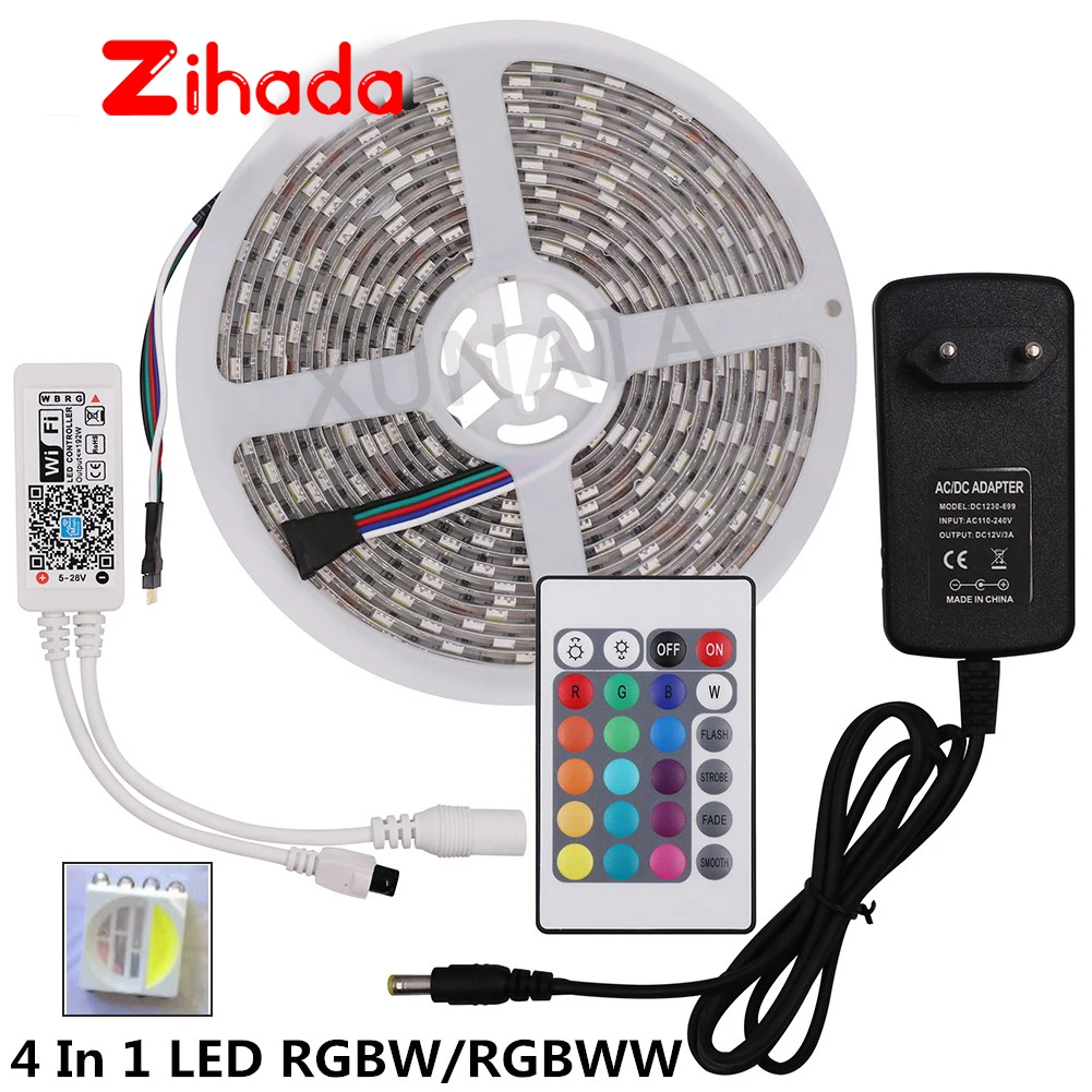 Светодиодная лента 4 в 1 водонепроницаемая светодиодная RGBW RGBWW 60 светодиодов/м 12