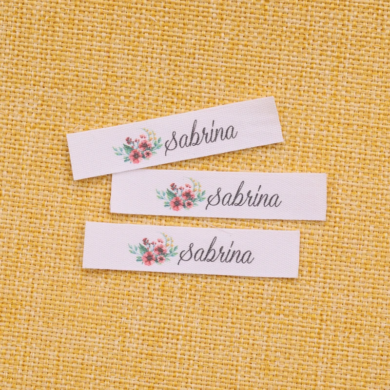 Этикетки для одежды Latype Brush 12x60 мм индивидуальные брендовые этикетки из