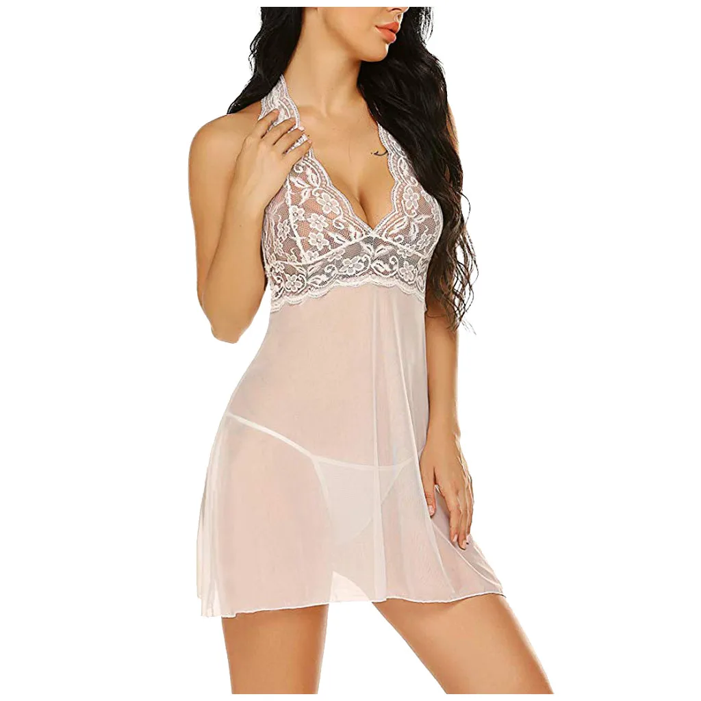 Женский кружевной комплект нижнего белья SAGACE прозрачные стринги однотонного